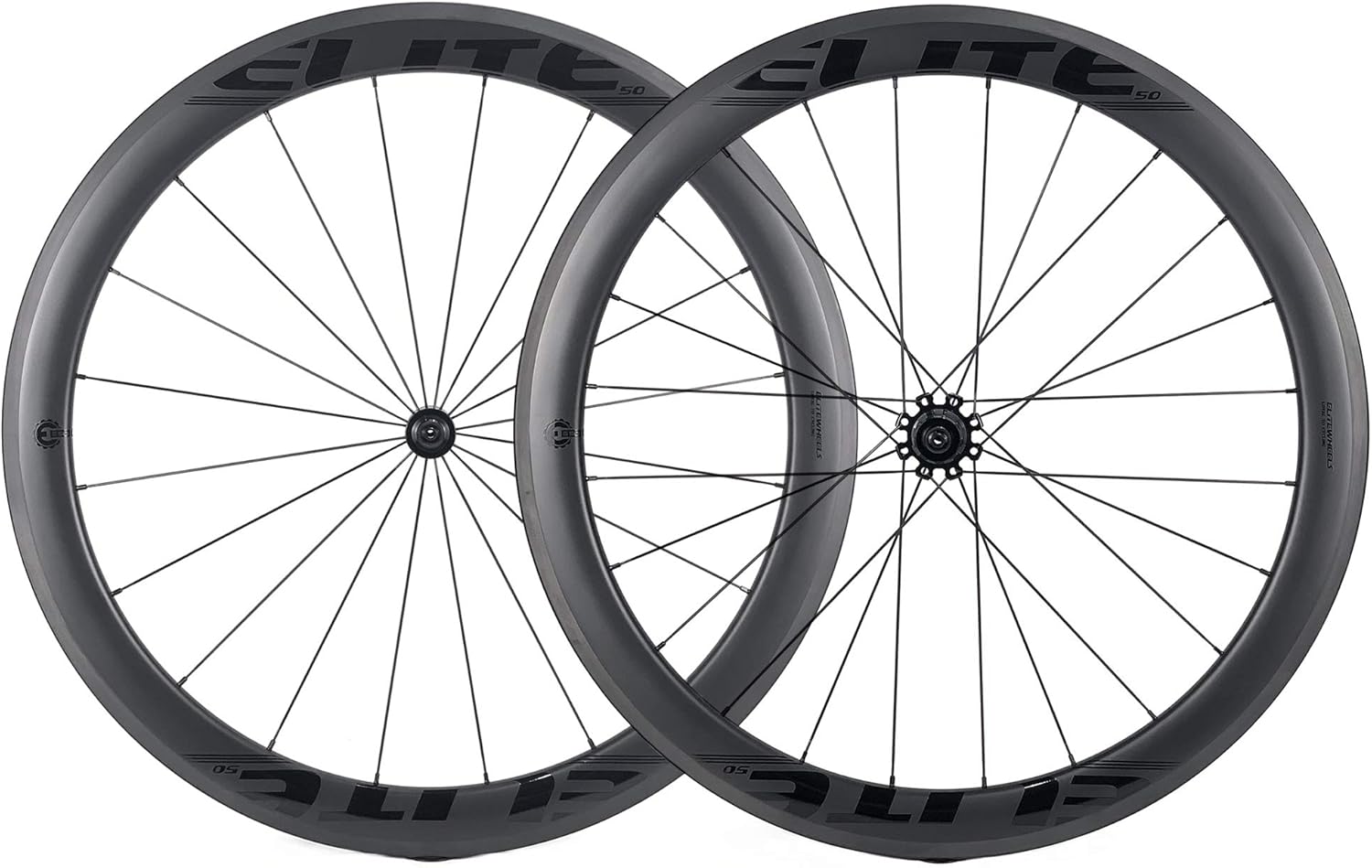 ELITEWHEELS Road Bike Carbon Wheels 700c Clincher 38/50/60/88mm Carbon Wheelset Tubeless Ready Cycling Wheel U Shape