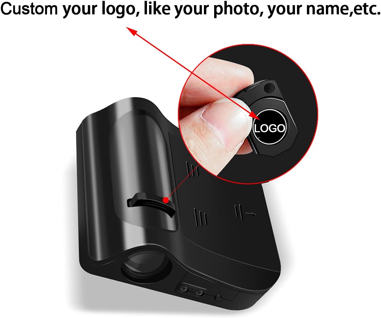 LZLRUN 2Pcs Custom Logo Wireless Projector Car Door Step Led Lights Upgrade Smart Light Sensor Personalized Welcome Step Light