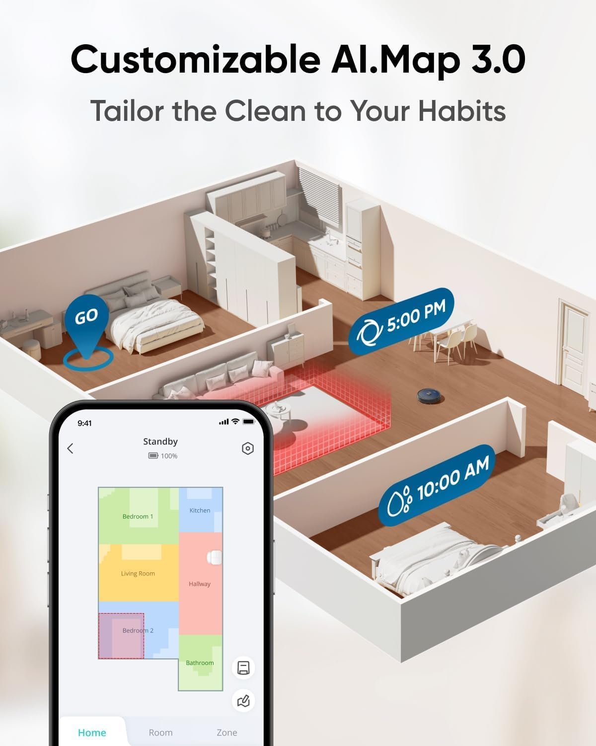 eufy X10 Pro Omni Robot Vacuum and Mop with 8,000 Pa Suction, Dual Mops with 12 mm Auto-Lift and Carpet Detection, AI Obstacle Avoidance, Auto Mop Washing, Auto Drying, Self-Emptying (Renewed)