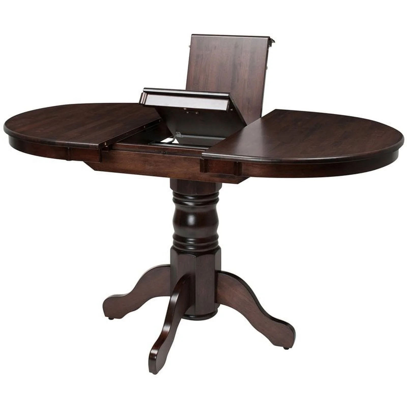 Pemberly Row Extendable Oval Contemporary Wood Dining Table in Cappuccino - Curated Treasures Market