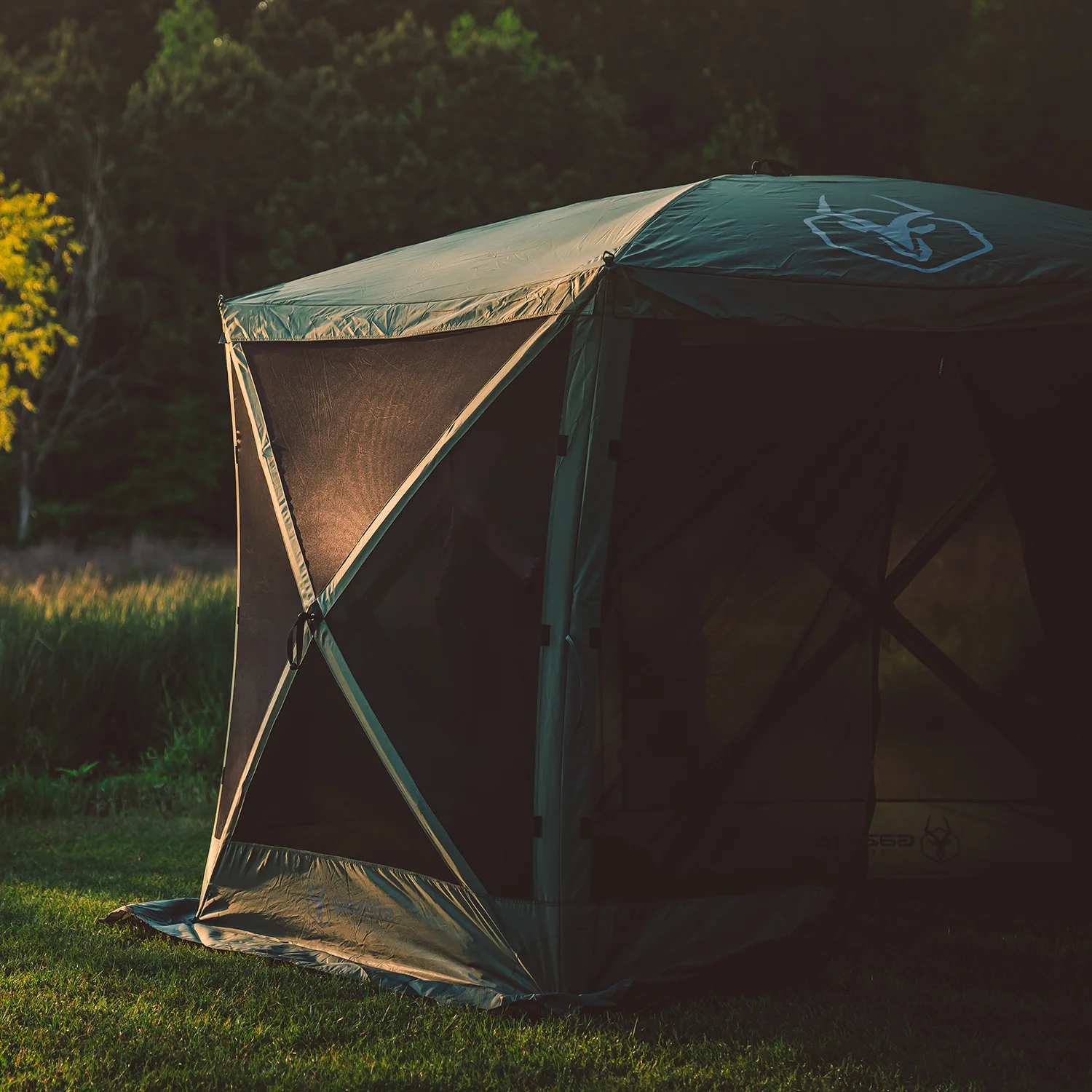 Gazelle Tents™ G5 5-Sided Portable Gazebo, Alpine Green,  Includes 3pk. Wind Panels, 85" x 115" x 106", GK909