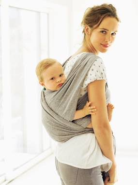 Vertbaudet Wrap Baby Carrier Grey