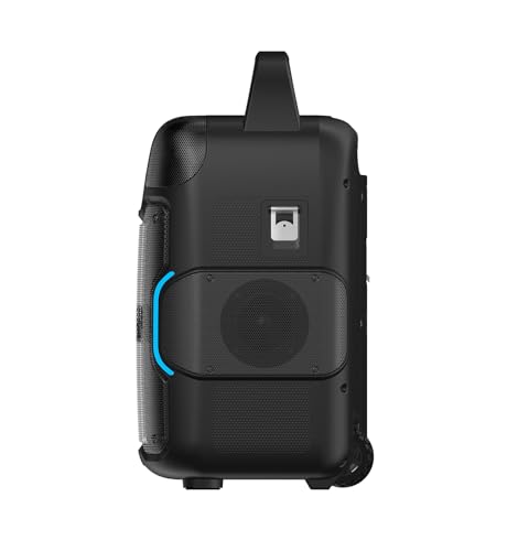 ION Block Rocker - Portable Bluetooth Outdoor Party Speaker with Karaoke Microphone, Battery, 4 Speakers, Radio, USB Port, App, Water-Resistant, 120W
