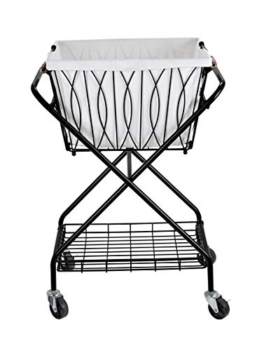 Artesa Verona Collapsible Laundry Cart with Basket