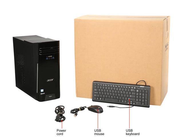 Acer Aspire TC Desktop Intel Core i3 3.9GHz 8GB Ram 1TB HDD Windows 10 Home - Refurbished