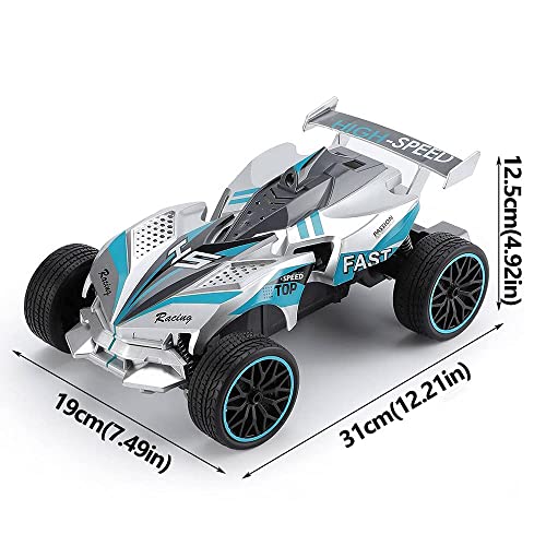 Remote Control Car 1:14 Scale Large Electric Drift RC Cars 2.4GHz Off Road RC Trucks Buggy Toys High Speed Waterproof Race Cars for Boys Adults (Blue)