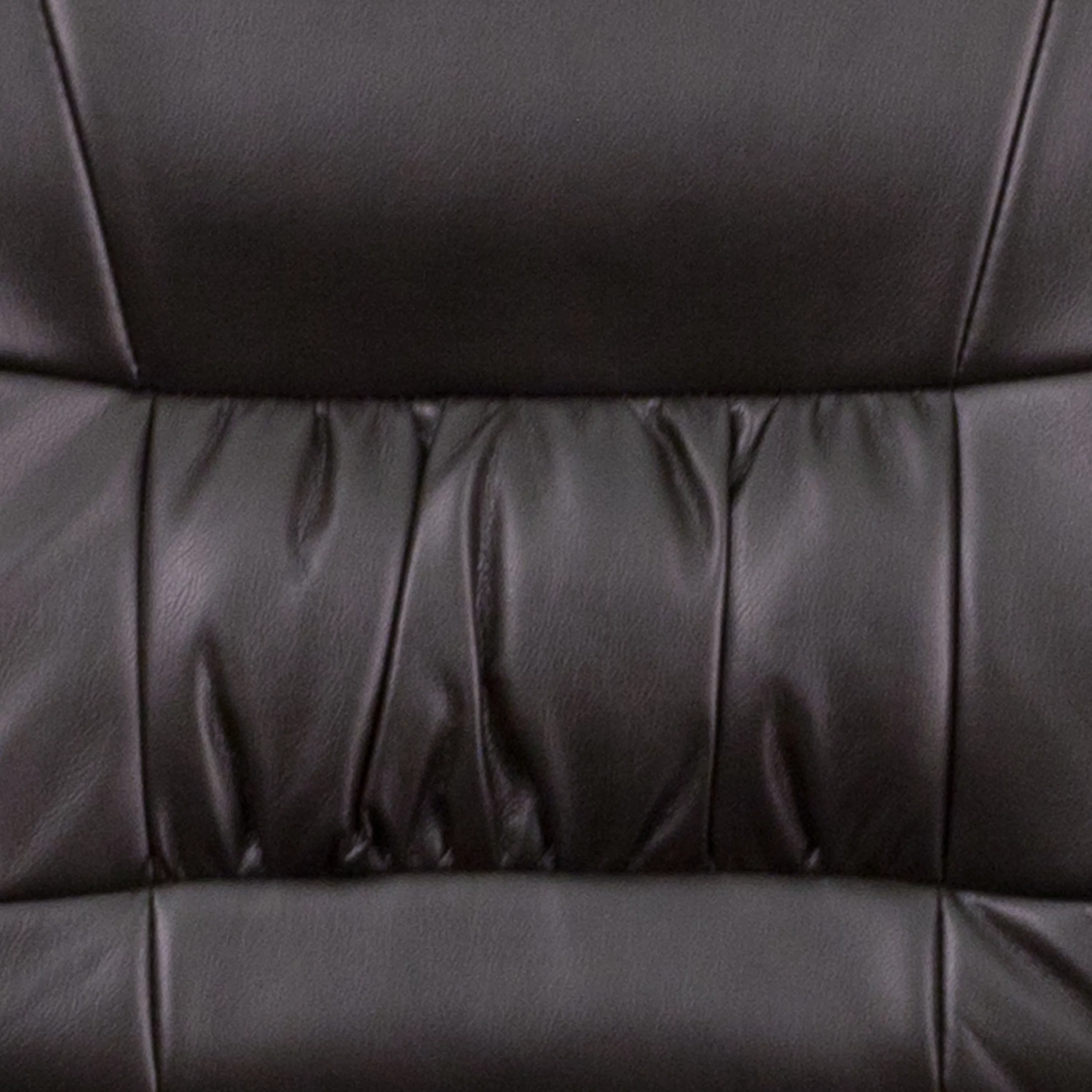 BizChair Brown LeatherSoft Executive Side Reception Chair with Black Metal Frame