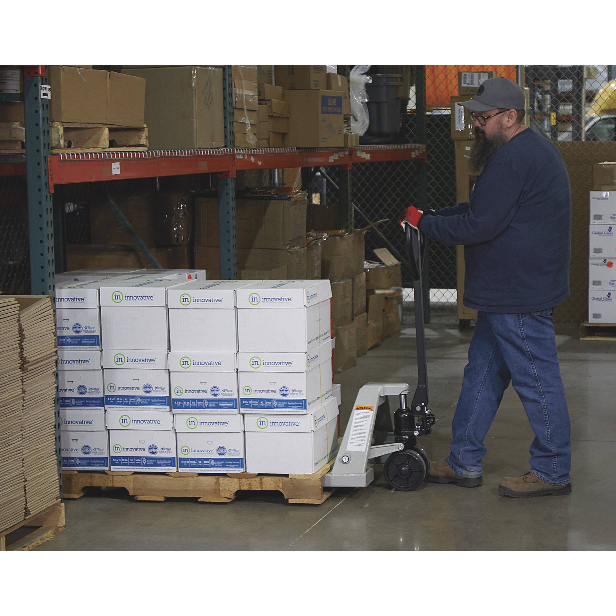 Strongway Pallet Jack - 5500-Lb. Capacity, 61inch L x 27inch W, Model 51-S00