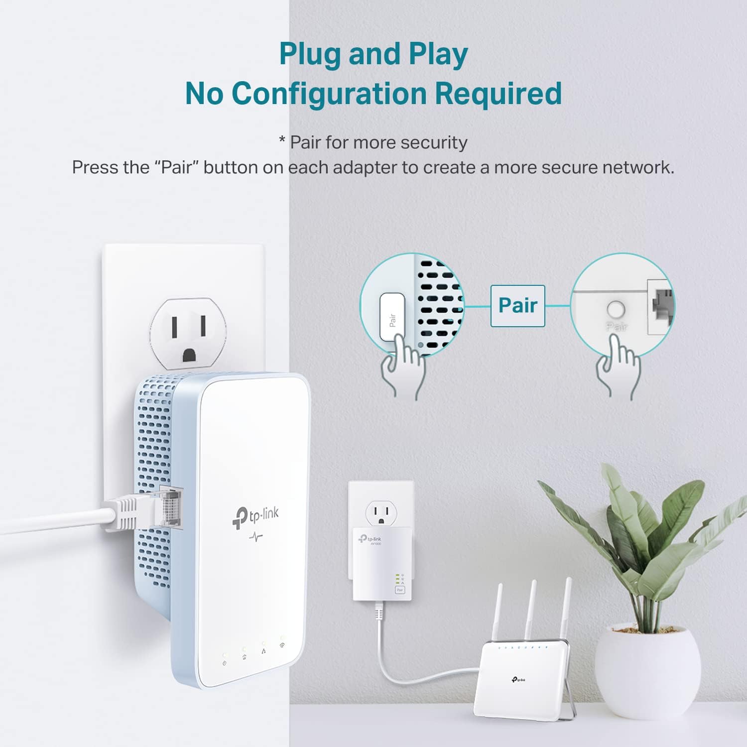 TP-Link Powerline WiFi Extender (TL-WPA7517KIT) - AV1000 Powerline Ethernet Adapter with Dual Band WiFi, OneMesh, Gigabit Port, Ethernet Over Power, Plug & Play Pack of 2