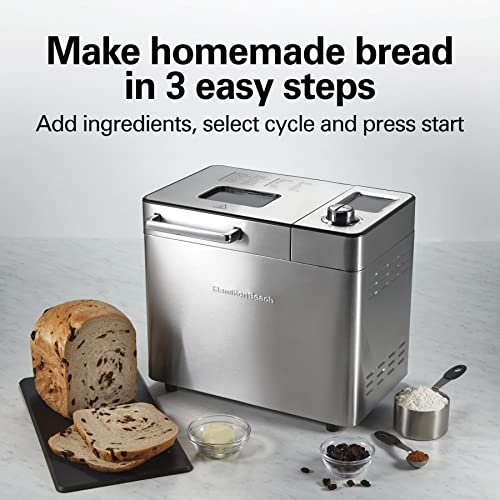 Hamilton Beach 29890 Premium Dough & Bread Maker Machine with Auto Fruit and Nut Dispenser