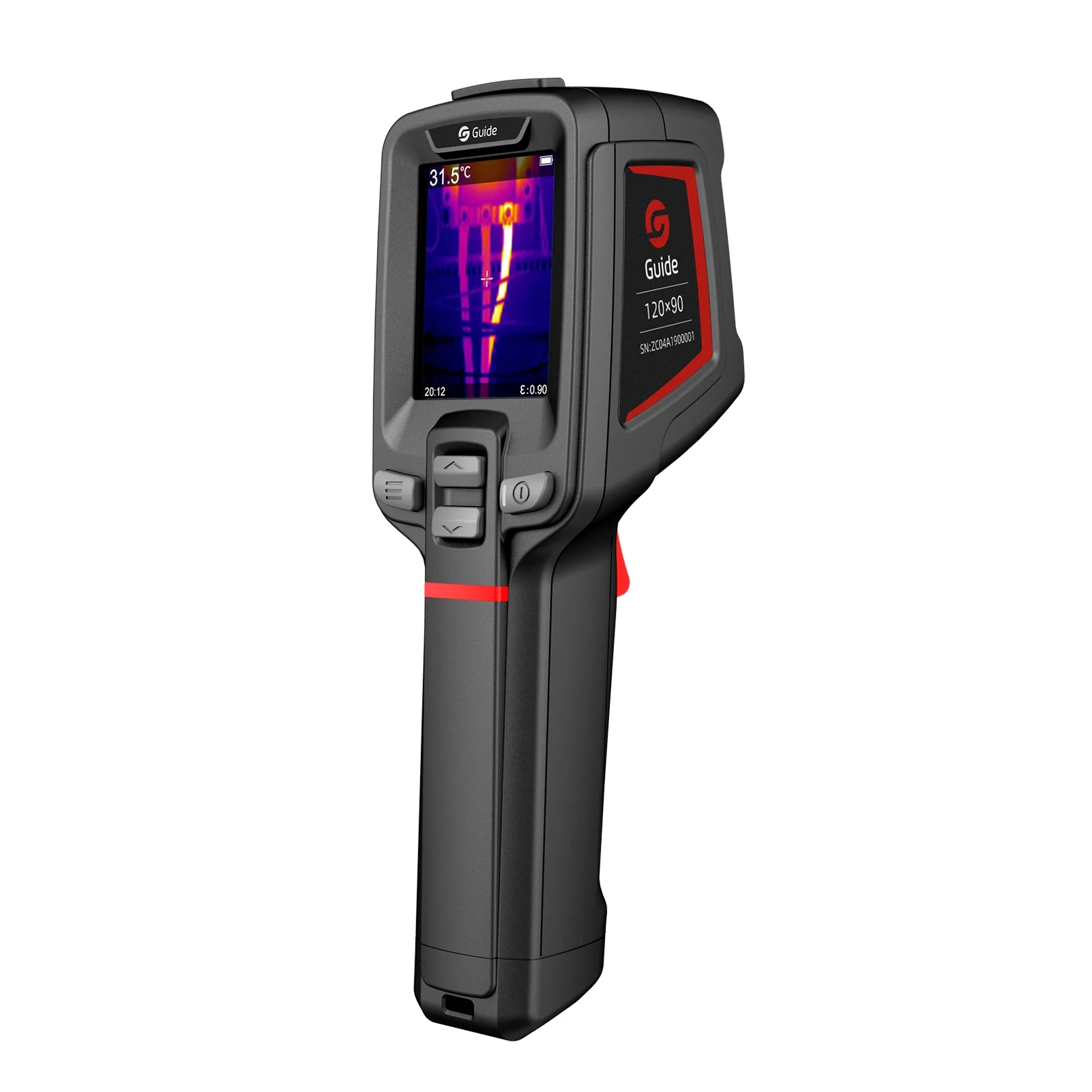 GUIDE T120 Entry-level Portable Thermal Camera 2000mAh Rechargeable Thermal Imager Non- Industrial Infrared Temperature Meter Thermographic Camera Handheld Thermal Imaging Tool 2.4-inch Larg
