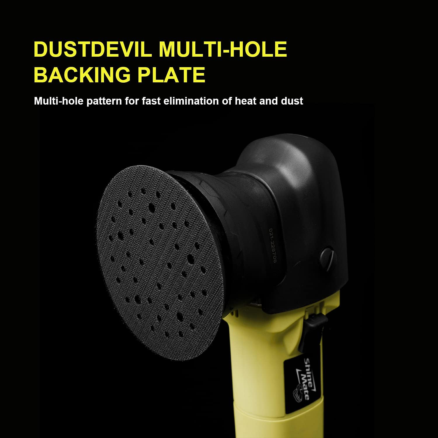 ShineMate Dual Action Polisher for Car Detailing 5-6 Inch, Random Orbital Polisher with 1pc Foam Pads, Variable Speed Wax Buffer