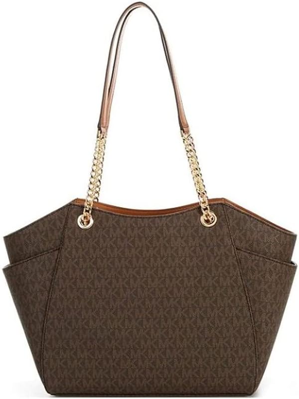 Michael Michael Kors Signature Jet Set Travel Large Chain Shoulder Tote, Brown