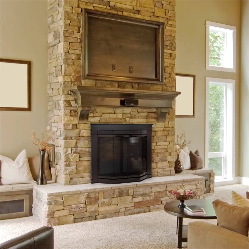 Pleasant Hearth Oil Rubbed Bronze Fireplace Door Glacier Bay Large GL-7702