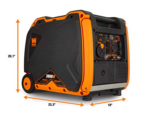 WEN Quiet 6800-Watt Dual Fuel RV-Ready Electric Start Portable Inverter Generator with Fuel Shut Off and CO Watchdog for Electric Vehicle Backup (DF680iX)