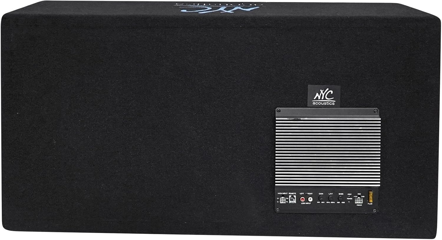 NYC ACOUSTICS NSE212L Dual 12" 1800w Powered Car Subwoofer System+LED+Wire Kit