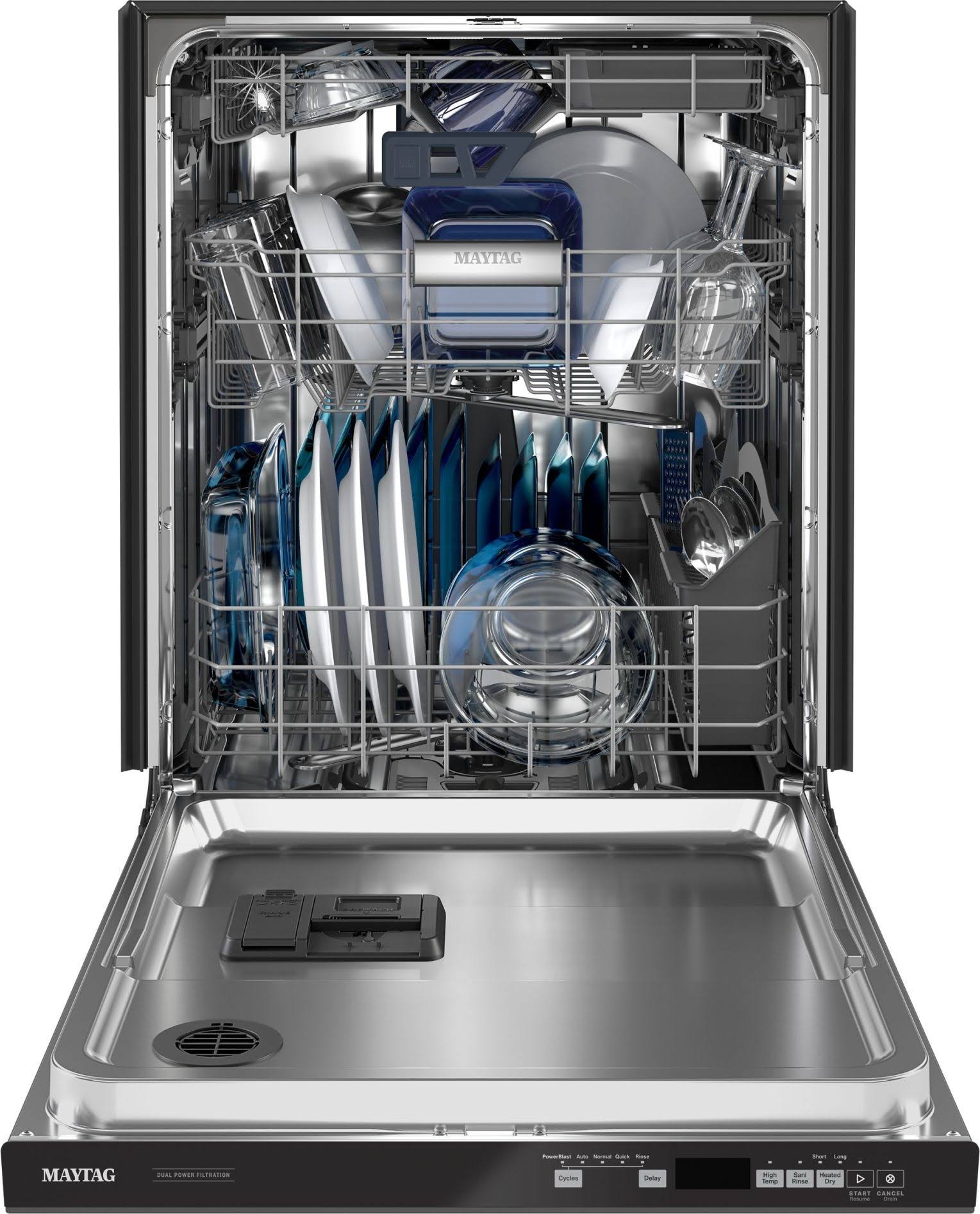 Maytag Top Control Dishwasher with Third Level Rack and Dual Power Filtration MDB8959SKB - Black