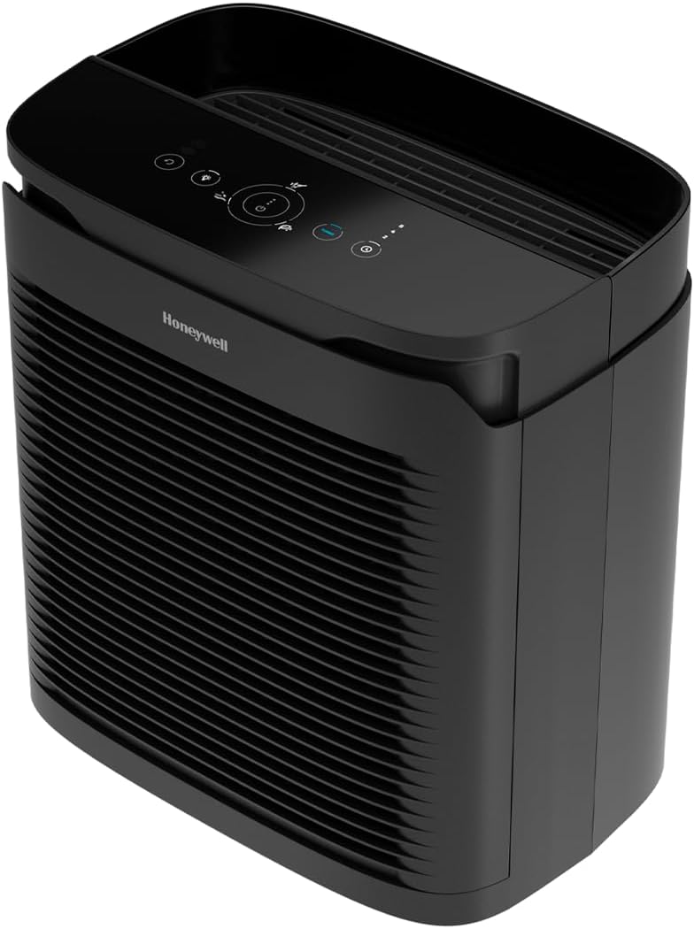 Honeywell PowerPlus HEPA Air Purifier, Allergen Reducer for Medium/Large Rooms (200 sq. ft.) Black - Wildfire/Smoke, Pollen, Pet Dander & Dust Air Purifier, HPA3100