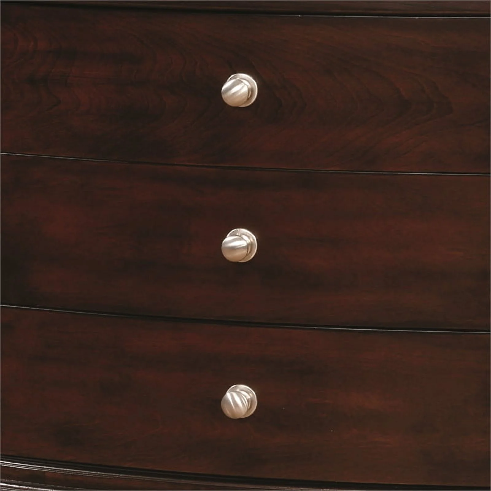 Furniture of America Monaco Wood 3-Drawer Nightstand in Brown Cherry