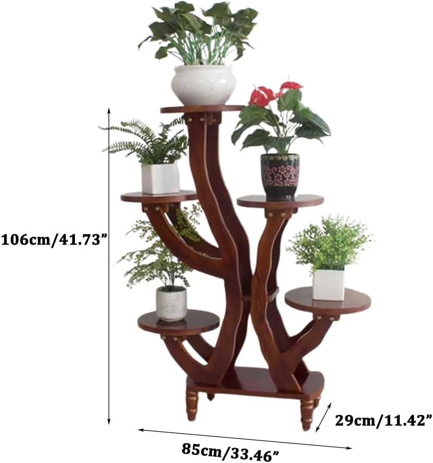 Gerrit Plant Stand 5 Tier Plant Stand Indoor Wooden Tall Flower Pot Stand For Multiple Plants Corner Plant Holder Rack Modern Creative Flower Pots Display Ra