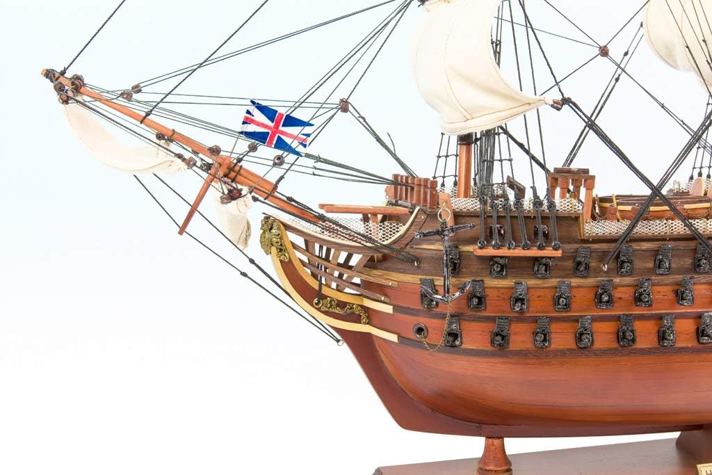 Seacraft Gallery HMS Victory Model Ship 29.5" - Fully Assembled Handcrafted Ship Model - Wooden Model Ship - British Navy Royal History &ndash; Large Wooden Boat Model