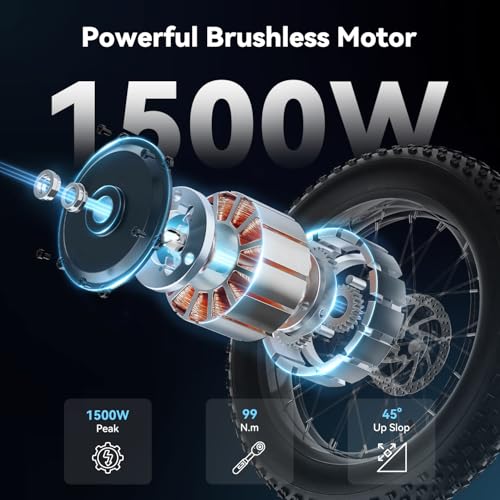 Jasion RetroVolt Electric Bike for Adults,【1500W Peak Motor & 30MPH & 70Miles】 Electric Dirt Bike,Dual Suspension Ebikes for Adults, 20" Fat Tire Ebike with 48V 13Ah Battery, UL 2849 Tested