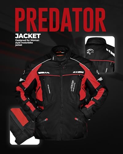 JAG Touring Motorcycle Jacket for Men, Dual Sports Water Resistant Adventure Riding Jacket with Cordura Fabric & CE Armor