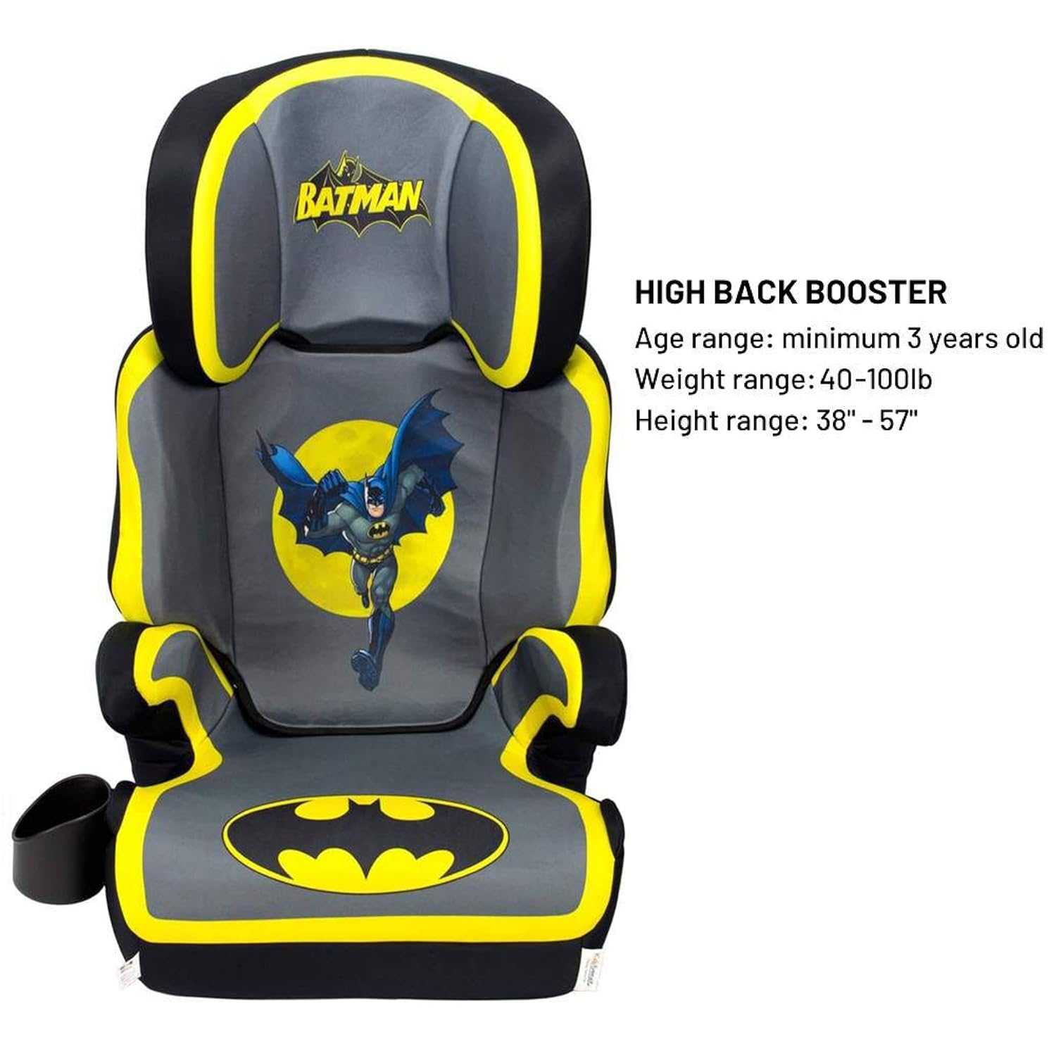 KidsEmbrace Marvel Spider-Man 2-in-1 Harness Booster & DC Comics Batman High Back Booster Car Seats, 2 Modes