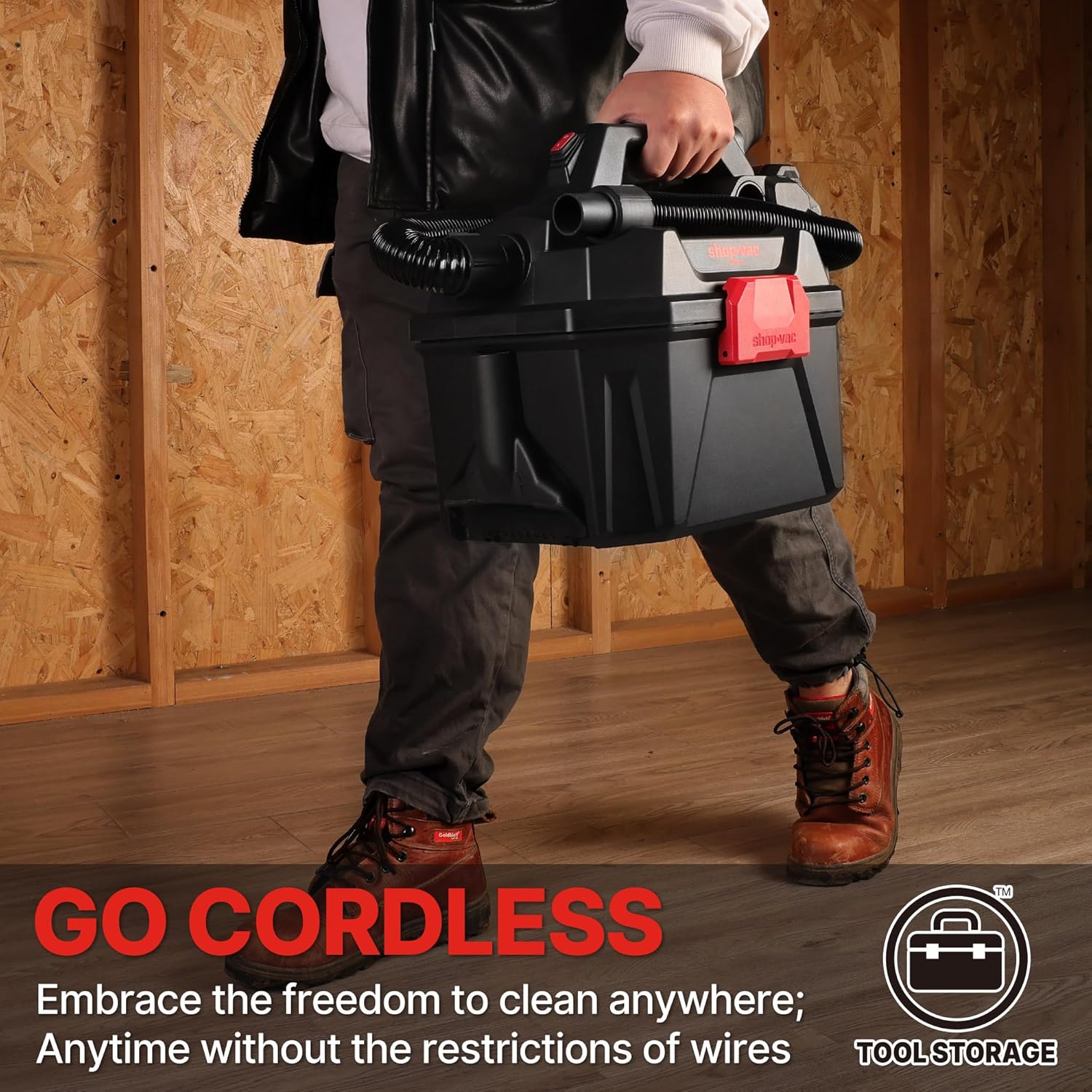 Shop-Vac 20V Cordless Wet/Dry Vacuum, 3-in-1 Portable Shop Vacuum Cleaner, Battery and Charger Included, Ideal for Jobsite, Garage, Car & Workshop