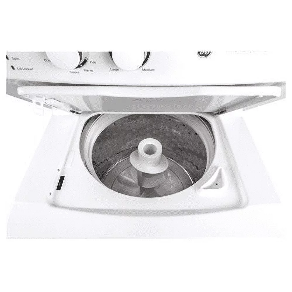 GE GUD27ESSMWW 27 Spacemaker Series Washer and Electric Dryer with Multi wash Cycles Rinse Temperature Auto Loading Sensing Rotary Electronic Controls and Spin Speed Combination in White