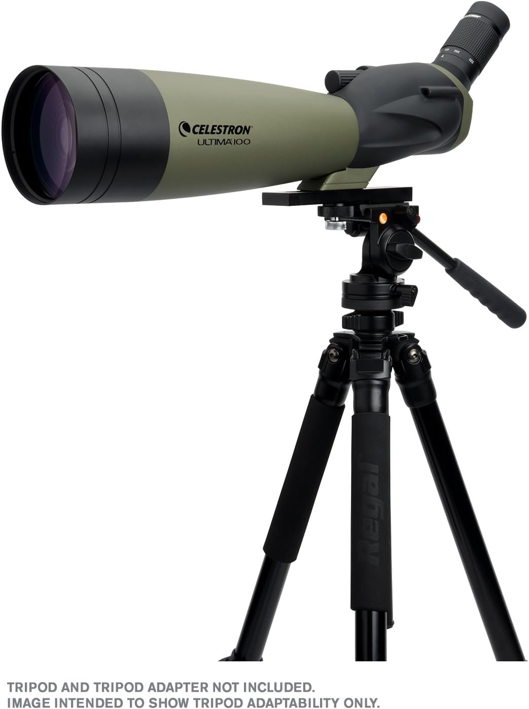 Celestron – Ultima 100 Angled Spotting Scope – 22 to 66x100mm Zoom Eyepiece – Multi-Coated Optics for Bird Watching, Wildlife, Scenery and Hunting – Waterproof & Fogproof– Includes Soft Carrying Case