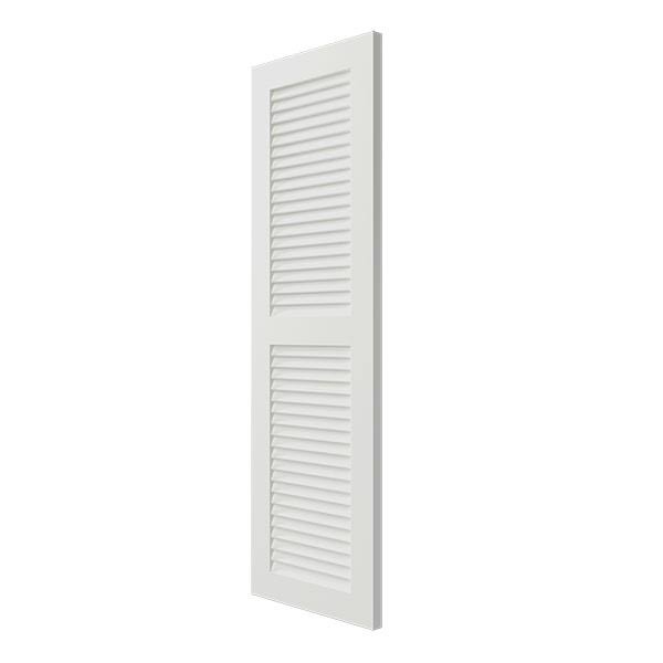 Ekena Millwork CWL12X030UNC 12x22W x 30x22H Exterior Composite Louvered Shutters (Per Pair), Unfinished