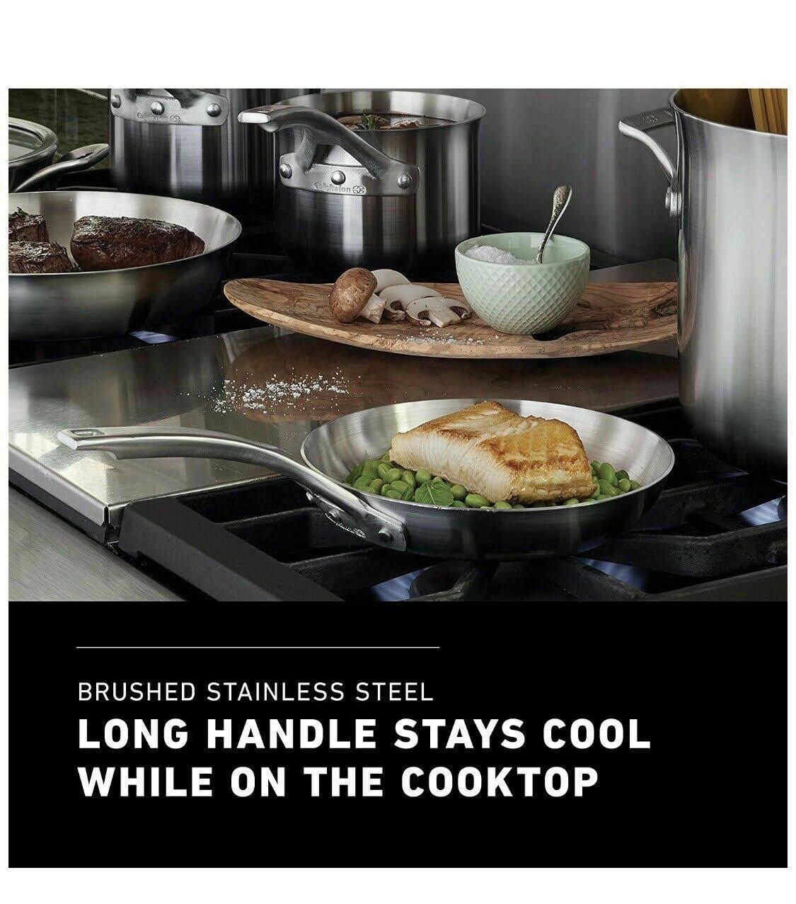 Calphalon 10-Piece Accucore Stainless Steel Cookware Set