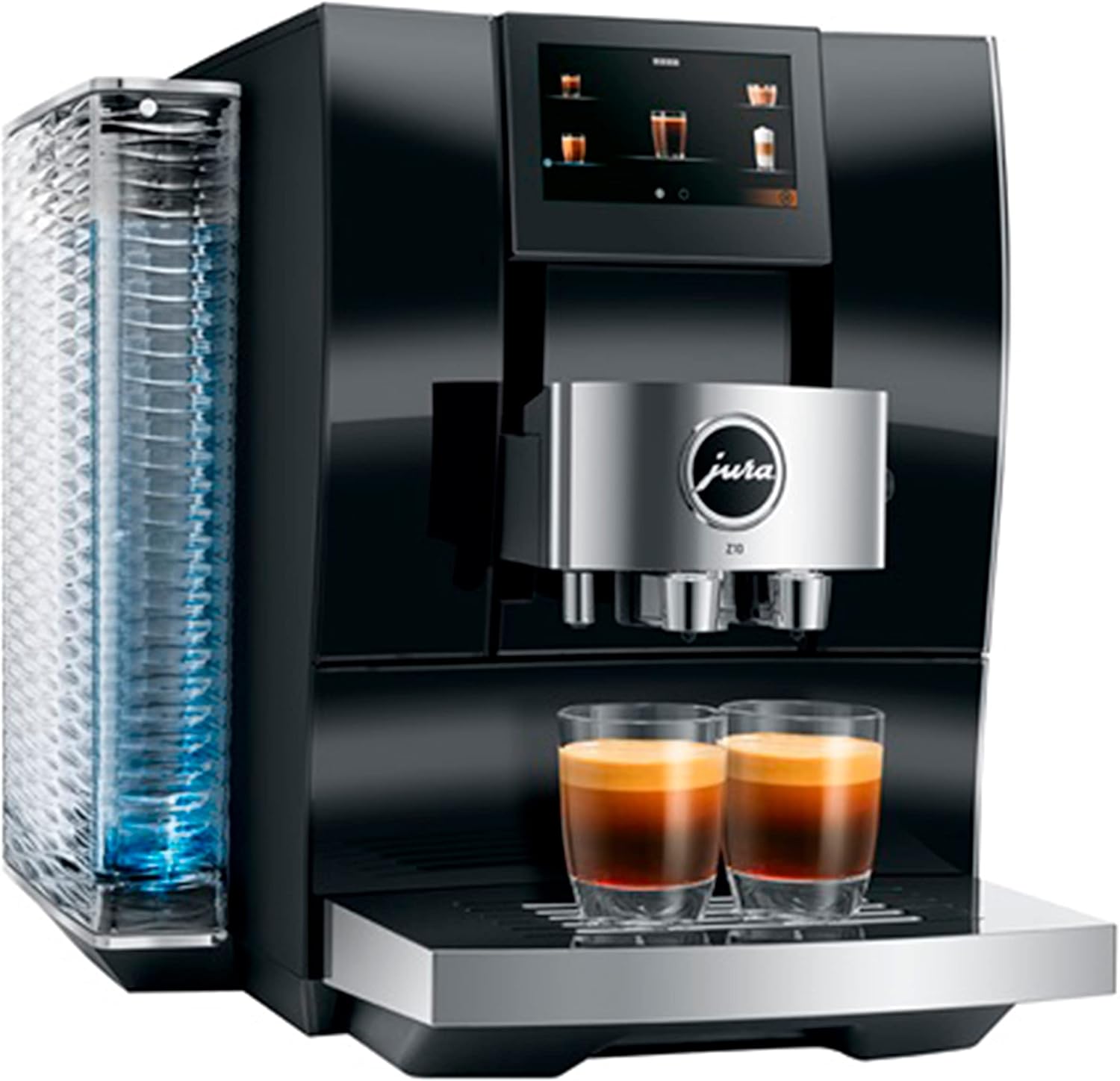 Jura Z10 Fully Automatic Coffee Machine Diamond Black with Glass Milk Container, 16.9 Oz