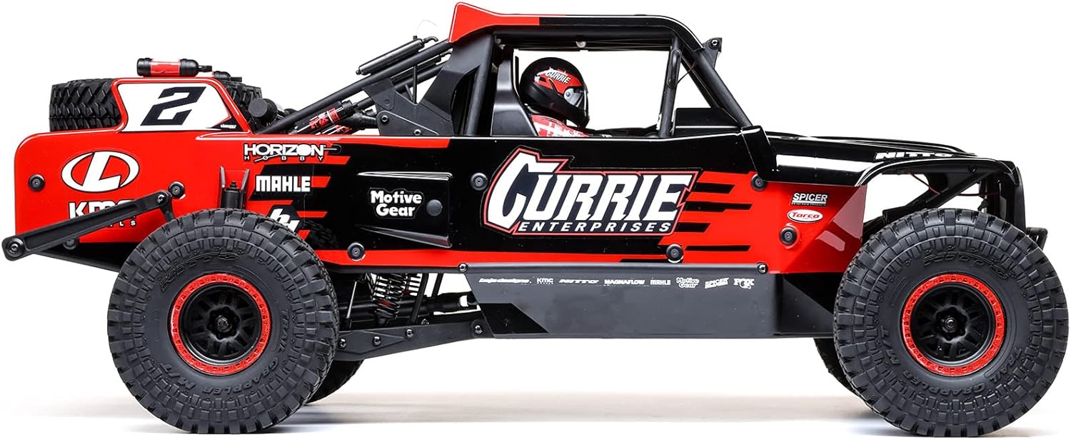 Losi RC Truck 1/10 Hammer Rey U4 4 Wheel Drive Rock Racer Brushless RTR Battery and Charger Not Included with Smart and AVC Red LOS03030T1