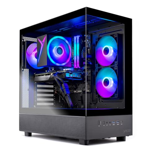 Skytech Azure Gaming PC Desktop, Ryzen 7 9700X 3.8 GHz (5.5GHz Turbo Boost), NVIDIA RTX 4060 8GB GDDR6, 2TB SSD, 32GB DDR5 RAM 6000 RGB, 650W Gold PSU, 360mm ARGB AIO, Wi-Fi, Win 11 Home