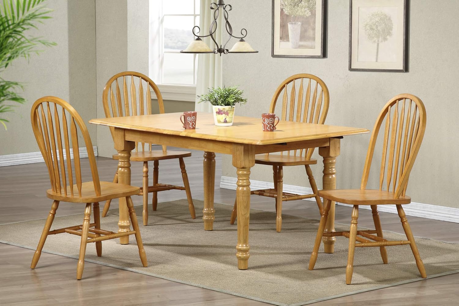 Sunset Trading Oak Selections Dining Chair, 38", Light Finish