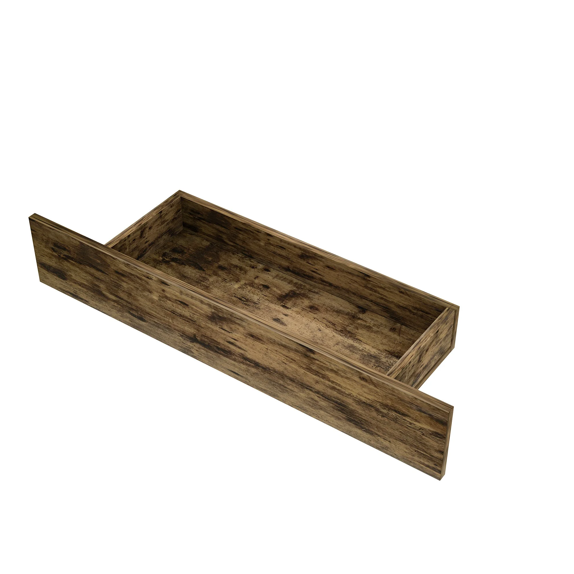 Elon King Size Bed Frame - Rustic Brown