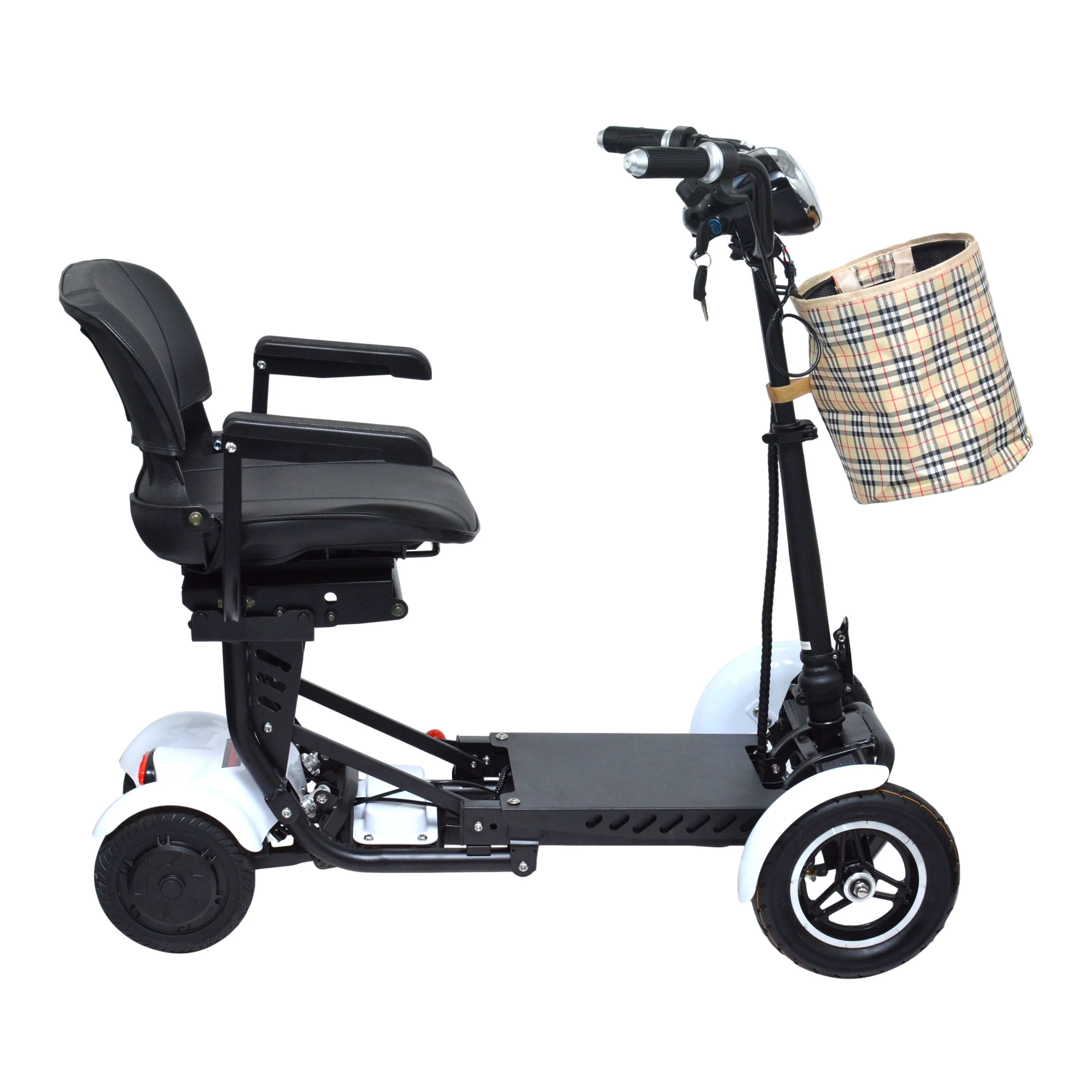 Bangeran Electric Mobility Scooter, 4 Wheel Foldable Portable, Up to 12 Miles - Blue