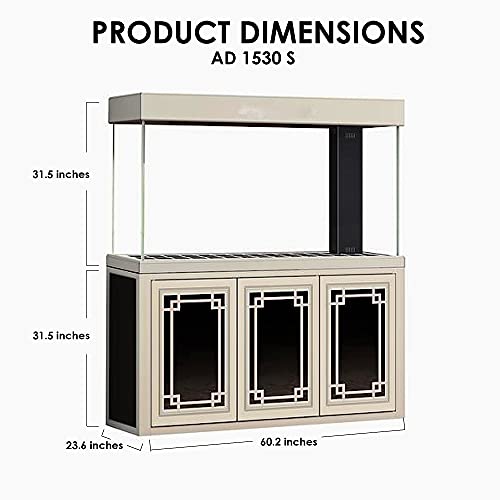 JAJALE Aquarium Fish Tank LED Light Pump Freshwater Filter Upright Fishtank Stand Bundle Ultra Clear Tempered Glass with Complete Aquarium Setup