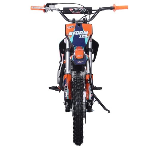 X-PRO 125cc Kids Dirt Bike Pit Bike Youth Dirt Pit Bike with 4-Speed Semi-Automatic Transmission, Big 14"/12" Tires!