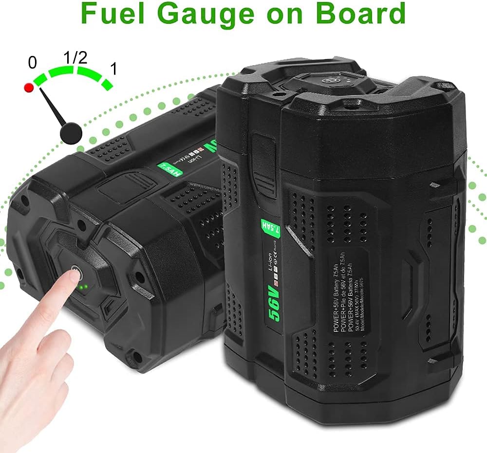 56 Volt 7.5 Ah Lithium Battery Replacement for BA4200 BA4200T BA5600T Batteries 7500mah with Power Indicator, Compatible with All Power Tools (Battery Holder Included)