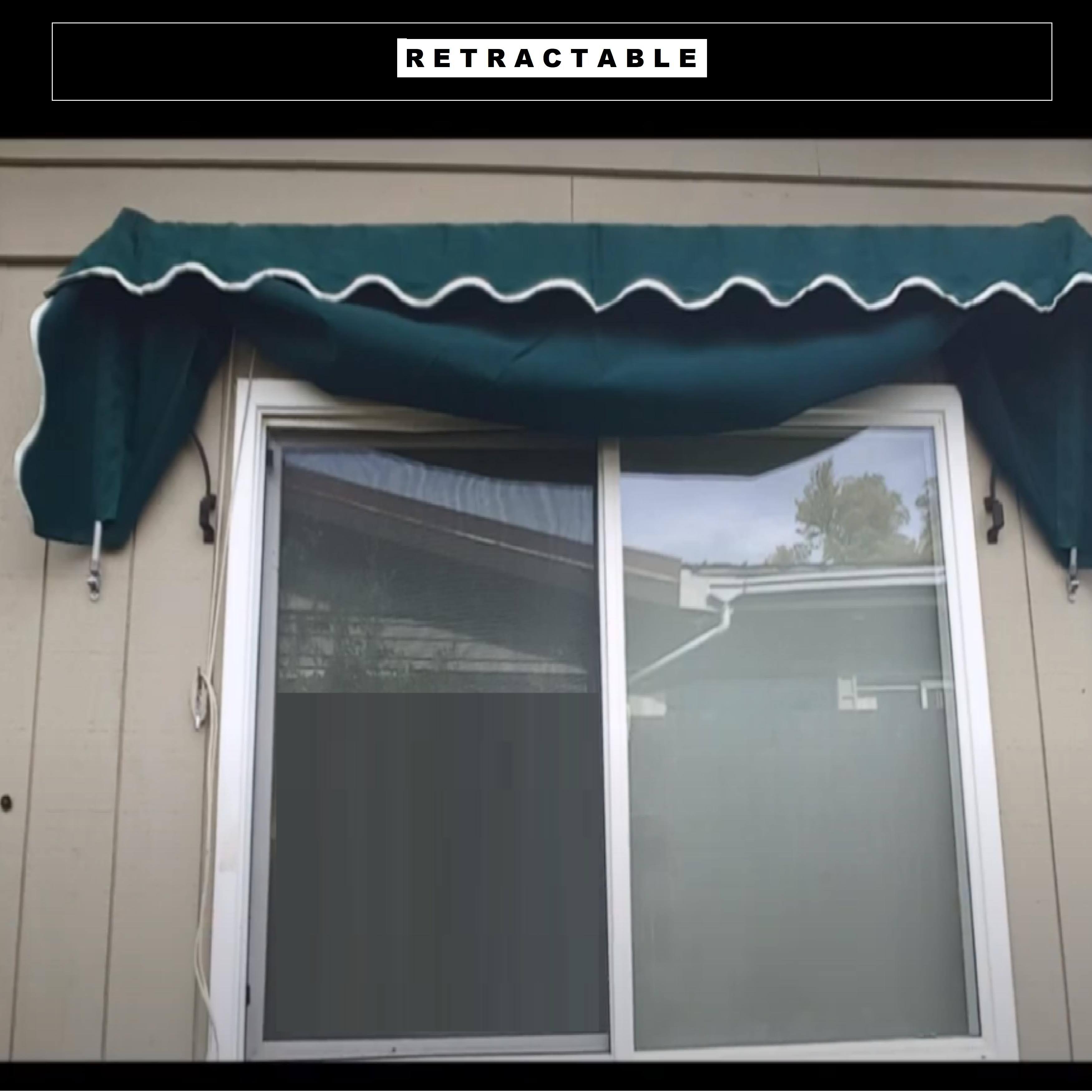 Aleko 8 x 2 ft. Window / Door Awning Canopy Blue