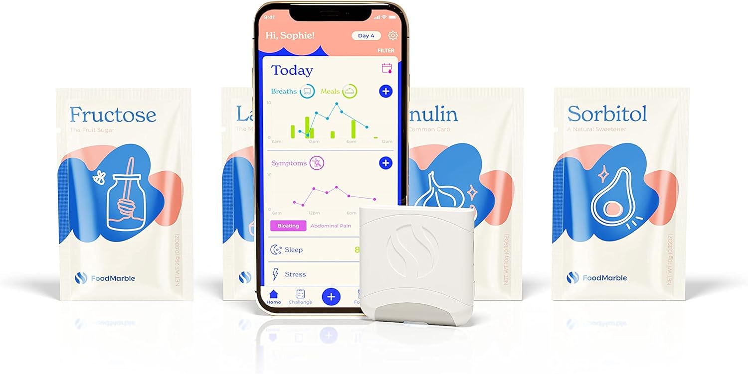 FoodMarble AIRE | Personal Digestive Breath Tester Device Only | Easily Monitor Your Gut Health | Track and Discover Food Sensitivity | FSA/HSA Eligible