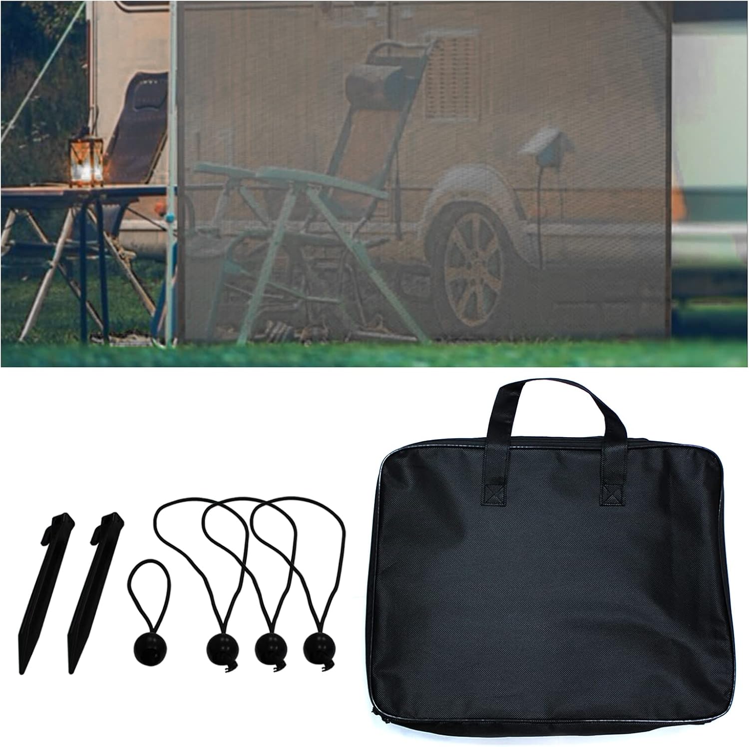 RV Sun Shade--RV Awning Side Shade Mesh Sunshade (9'X7') Compatible with Camper Trailer Canopy UV Block,Lightweight and Comfortable to Handle