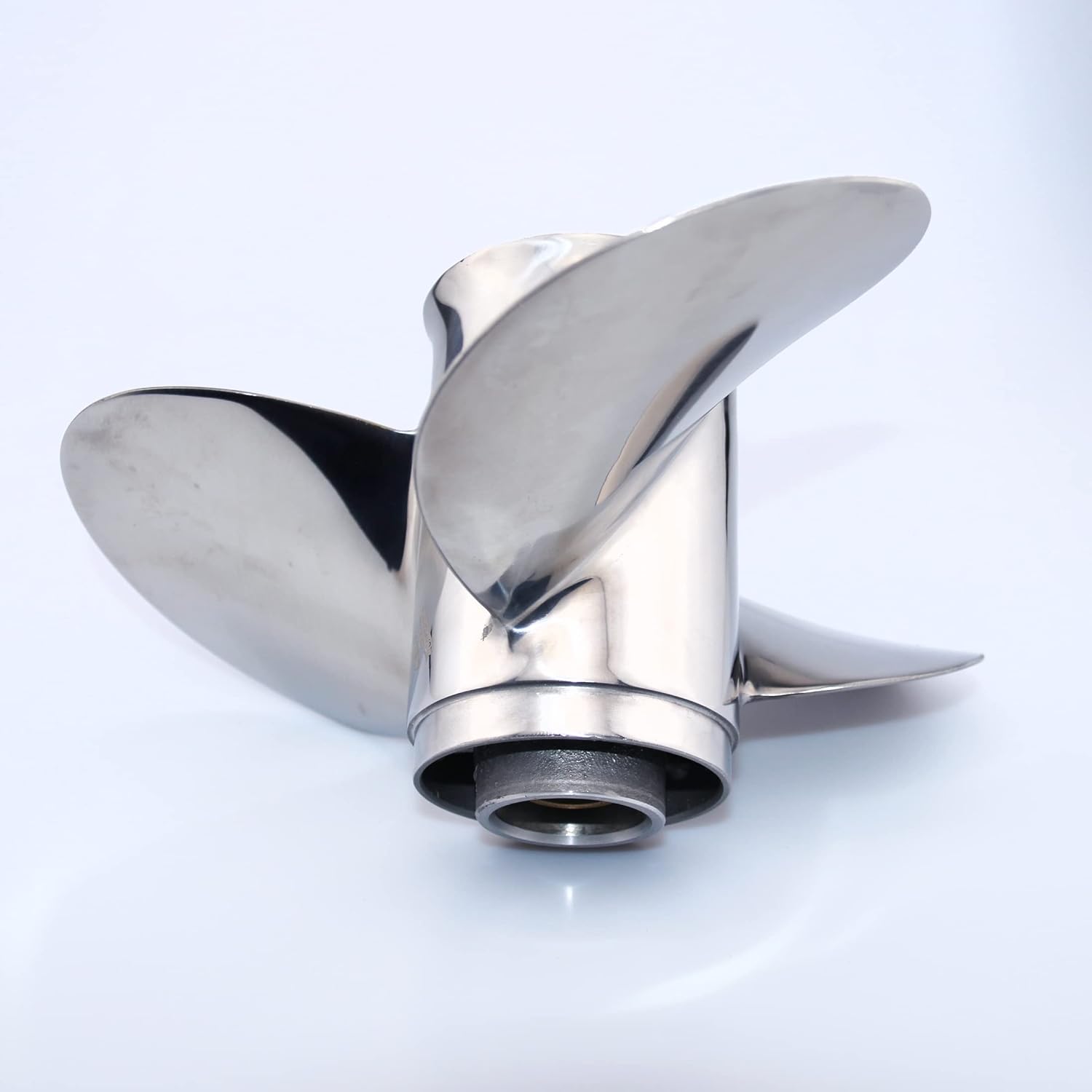 CAPTAIN Outboard Stainless Steel Propeller fit Yamaha 25-30HP, 10 Spline Tooth Board Prop, OEM RH Propellers for 20 25 F25 30 HP (9 7/8x10 1/2)