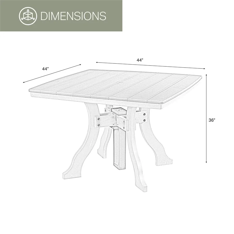 Dining Height Square Table in Cedar/Black