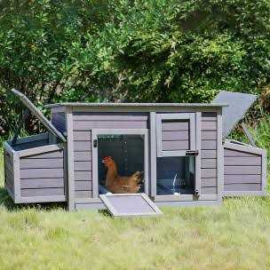Morgete Chicken Coop Chicken House Outdoor for Duck Quail Hen Cage 2 Nesting Boxes - Pet Supplies online store