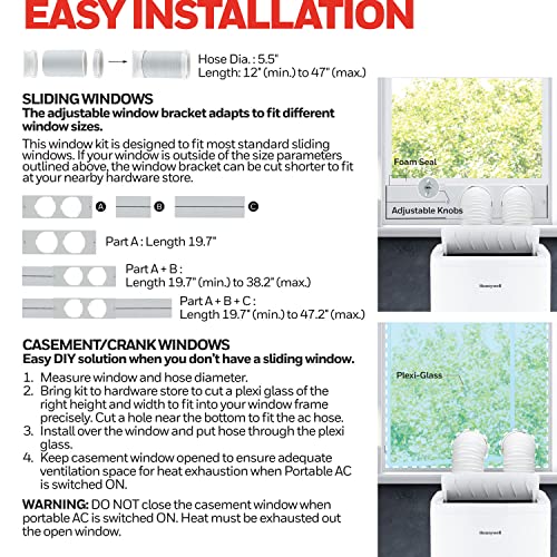 Honeywell Compact Portable Air Conditioner with Dehumidifier & Fan With Wifi and No Wifi
