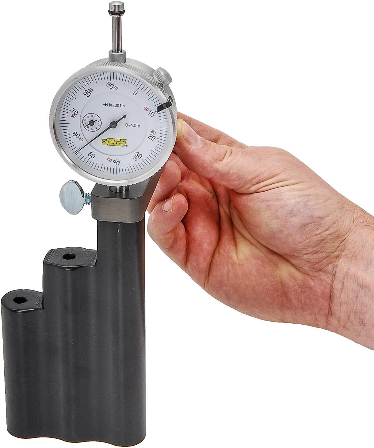 JEGS Ring & Pinion Setup Tool Kit | Made in USA | Hard Anodized Aluminum Components | Includes Dial Indicator, Laminated Instructions, Storage Case, and 3 Indicator Extensions